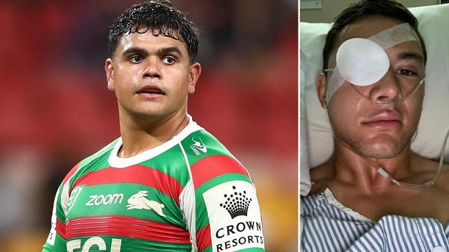 Latrell Mitchell and the man he maimed Joey Manu.