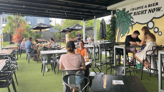 The courtyard area at The Backyard Cafe.