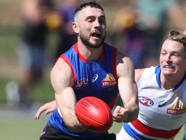 Toby McLean at Western Bulldogs training. Friday, January 27, 2023. Picture: David Crosling