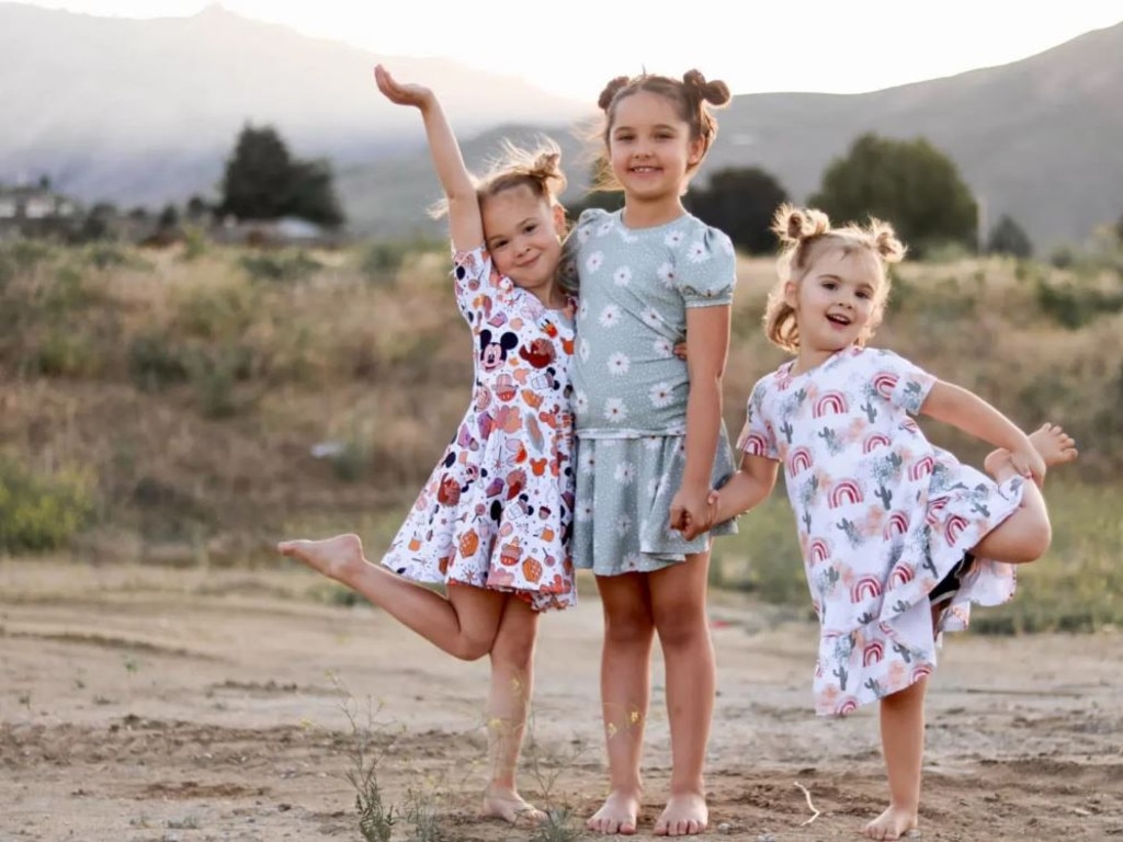 The bodies of (l-r) Evelyn, Paityn and Olivia Decker were discovered near a campground in Wenatchee, Washington. Picture: Facebook/Whitney Decker