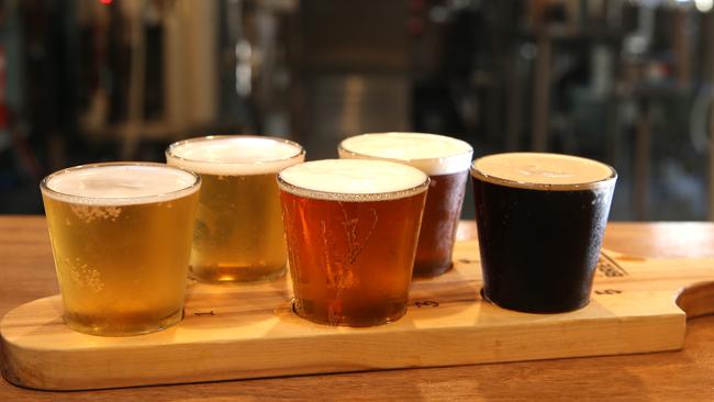 Plenty of beers to choose from at the Queenscliff Brewhouse. Picture: Mike Dugdale