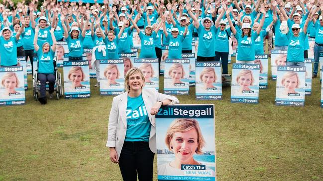 The launch of Team Zali 2022 – Zali Steggall will be partly funded by the Climate 200 group. Picture: Facebook