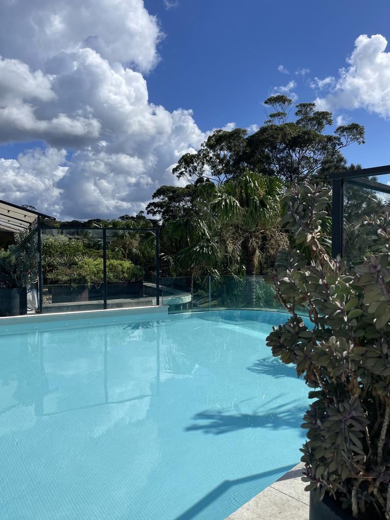 The pool is just footsteps from the bar and restaurant.