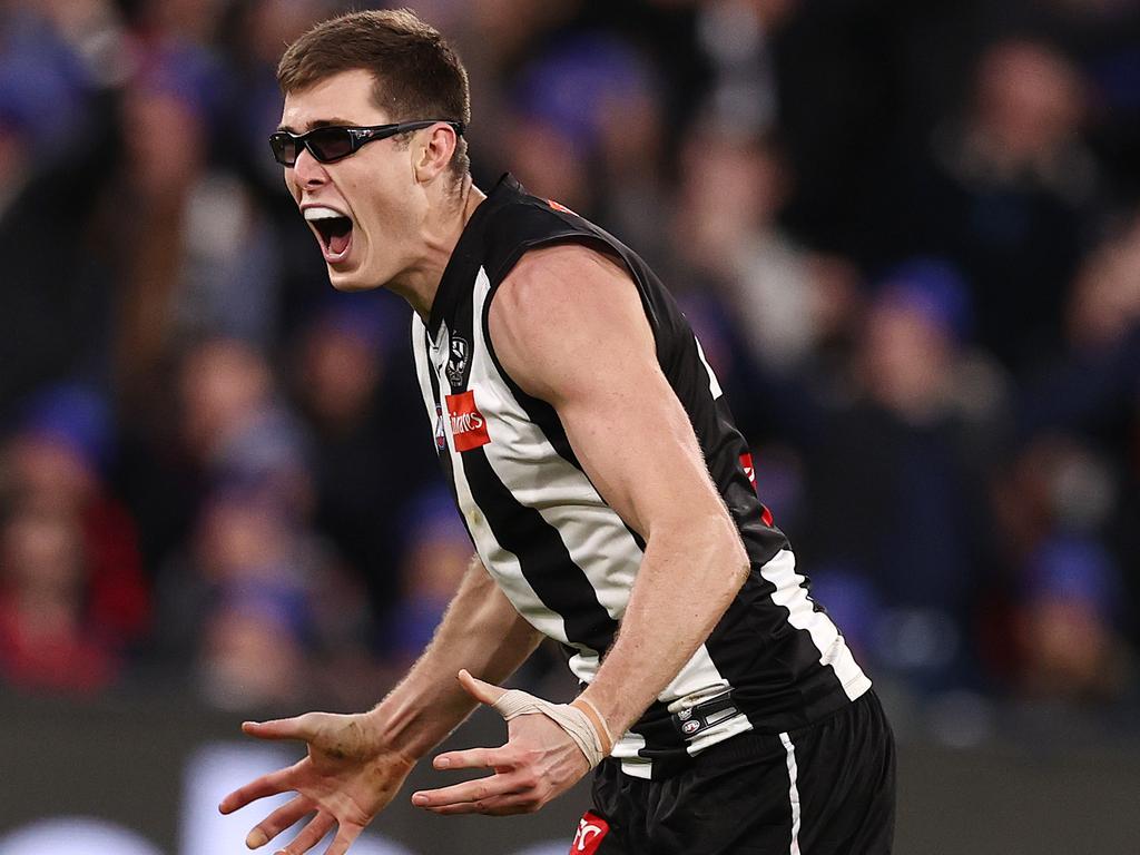 Mason Cox had a blinder for the Pies! Picture: Michael Klein
