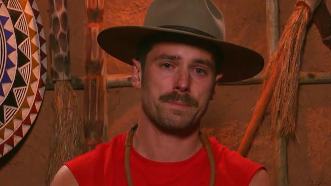 Matty J was reduced to tears after an emotional chat with Reggie on I'm A Celebrity ... Get Me Out Of Here!. Picture: Supplied