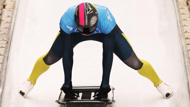 Vladyslav Heraskevych of Team Ukraine slides during the Men's. Picture: Getty Images