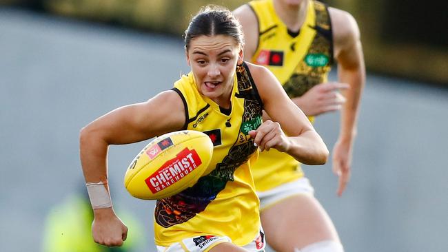 Monique Conti has been unstoppable at times this season. Picture: Dylan Burns/AFL Photos via Getty Images