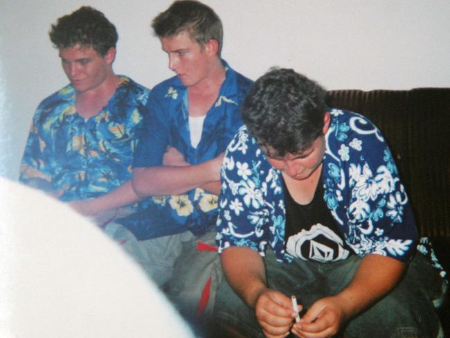 Scott Rush, Michael Czujag and Renae Lawrence in custody of Indonesian police at Bali airport in April 2005.