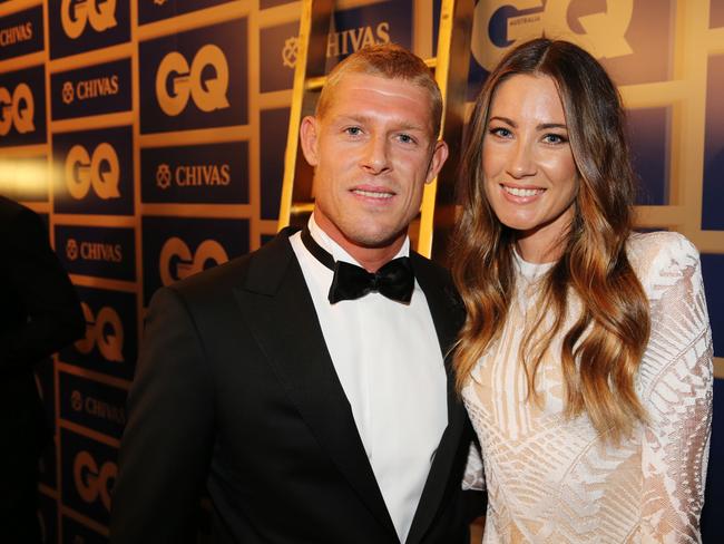 Mick Fanning and his former wife Karissa Dalton, GQ Man of the Year red carpet at Ivy, picture Craig Greenhill