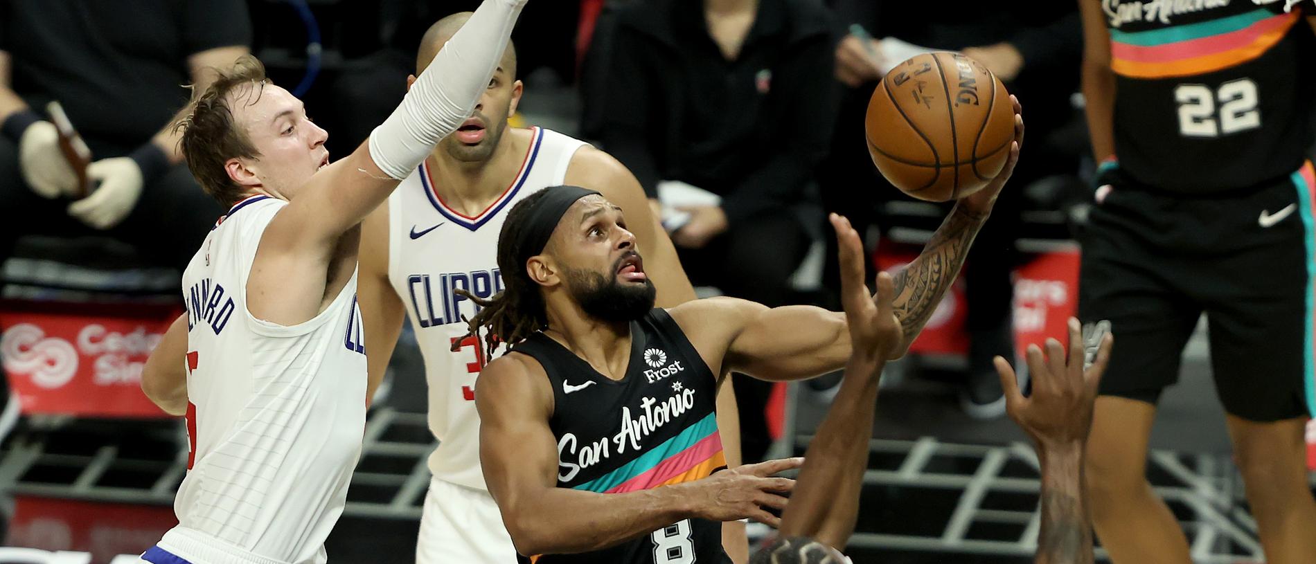 Nba 2021 Scores Results Patty Mills San Antonio Spurs Vs La Clippers Lebron James La Lakers