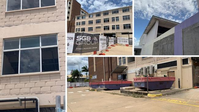 The work site at the Leichhardt Hotel appears abandoned on February 9.