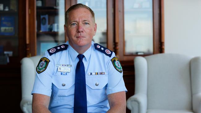 NSW Police Commissioner Mick Fuller said the conversation was “extremely short”. Photo: Gaye Gerard/ Daily Telegraph