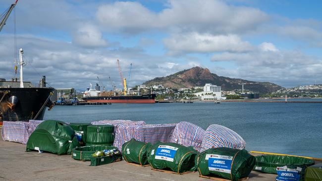 The first delivery of parts for Genex Power’s Kidston project arrived in Townsville this week Photo: Cameron Laird