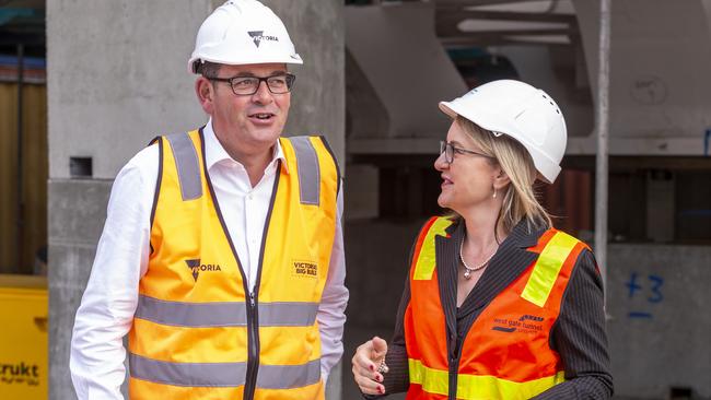 Minister for Transport Infrastructure Jacinta Allan says the North East Link will help Victorians get to their local sporting clubs. Picture: Daniel Pockett, AAP Image.