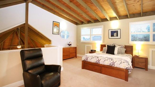 One of the home’s five bedrooms.