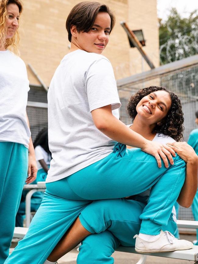 Zoe Terakes, centre, in that iconic uniform.