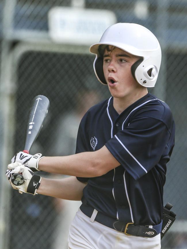 Met East V Met North in the 12-14 years QLD School Sport Baseball Championships. Picture:Glenn Campbell