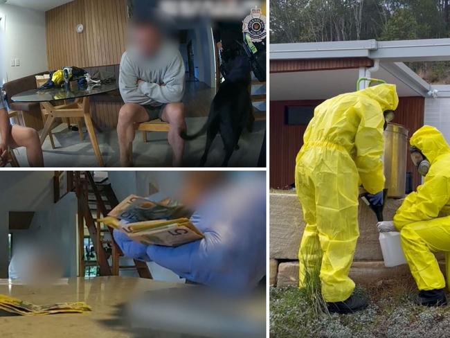 A father and son have been charged after police allegedly located a major MDMA lab on a Currumbin Valley property. Picture: Queensland Police