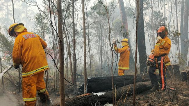 The trio was part of a five-person strike team dispatched to tackle the Nowa Nowa fires.