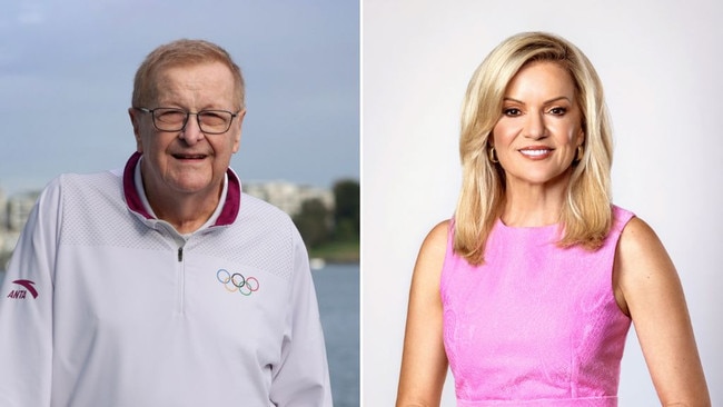 Olympic powerbroker John Coates, left, and Channel Ten newsreader Sandra Sully.