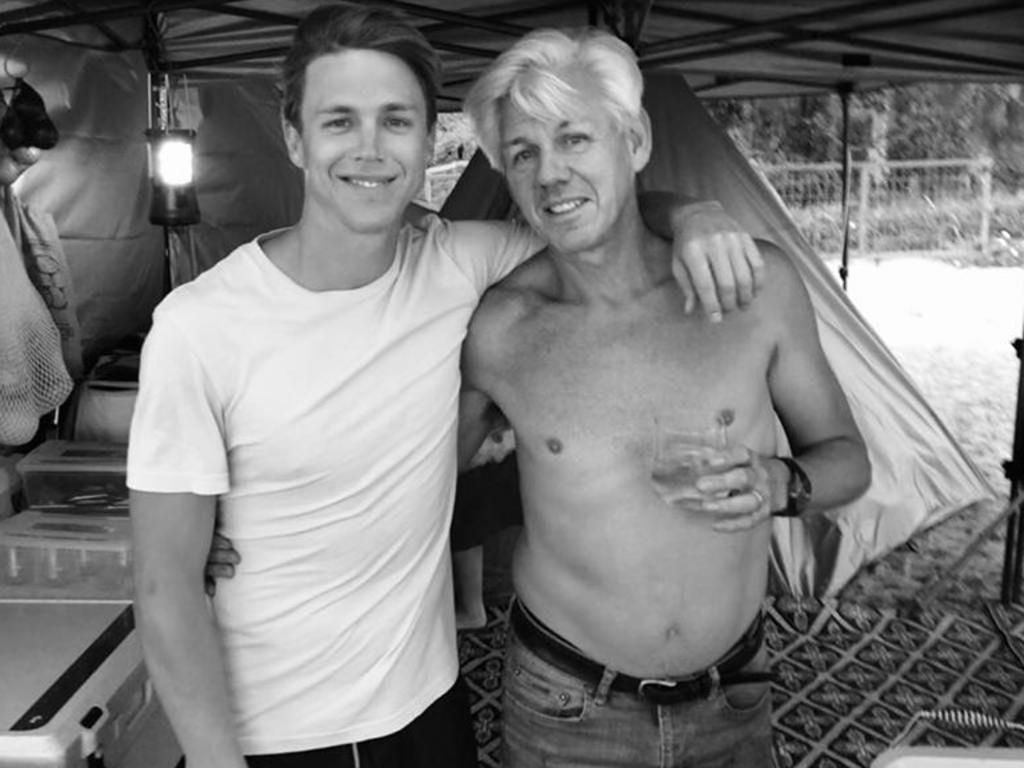 Ryan posted a picture with his dad following the incident. Picture: Ryan Ginns/Instagram