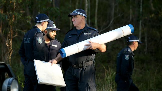 Police involved in the forensic search for William Tyrrell. Source: NSW Police