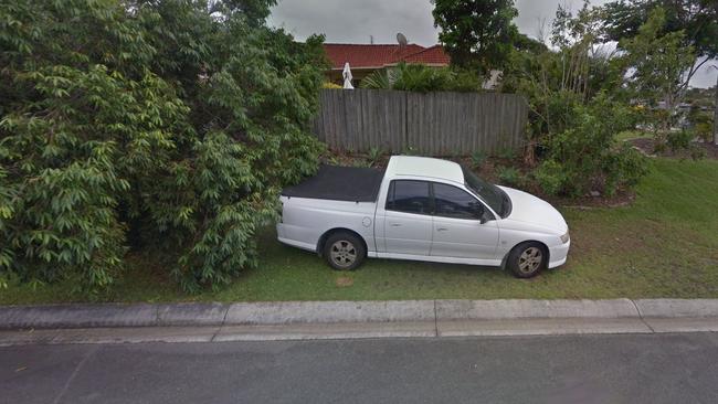 An unknown ute parked on the verge in Trentham Court, Parkwood. Stephens was caught parking on the verge in the same street. Picture: Google Maps