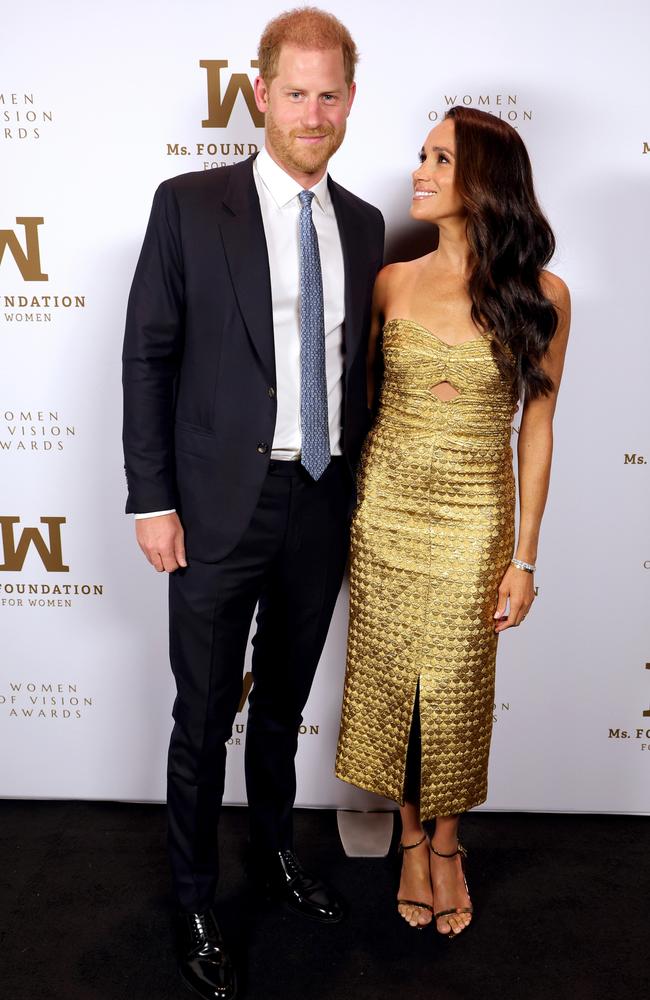 Prince Harry, Duke of Sussex and Meghan, Duchess of Sussex, were chased by paparazzi after attending the Ms. Foundation Women of Vision Awards in New York City. Picture: Getty Images