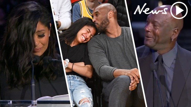 At Kobe Bryant memorial service Vanessa Bryant opens up, Michael Jordan  wipes away tears - ABC News