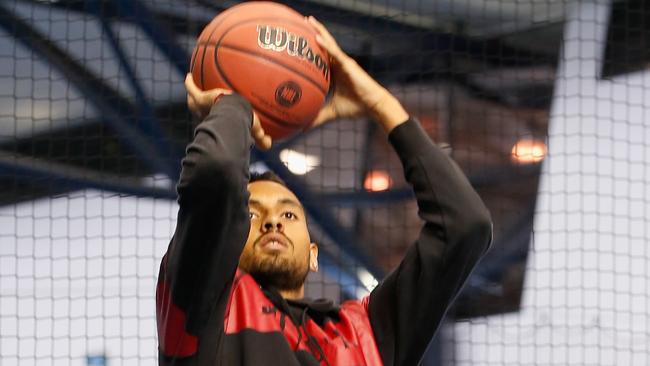 Tennis star Nick Kyrgios’ first passion is basketball. Picture: Getty Images