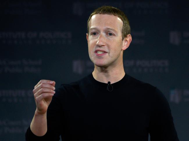 (FILES) In this file photo Facebook founder Mark Zuckerberg speaks at Georgetown University in a 'Conversation on Free Expression" in Washington, DC on October 17, 2019. - c (Photo by ANDREW CABALLERO-REYNOLDS / AFP)