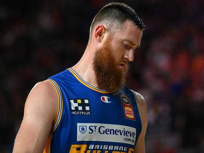 Aron Baynes will play in the Blitz, despite tweaking his ankle in practice this week. Picture: Getty Images