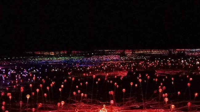 Field of Lights in Uluru, another light installation by Bruce Munro.