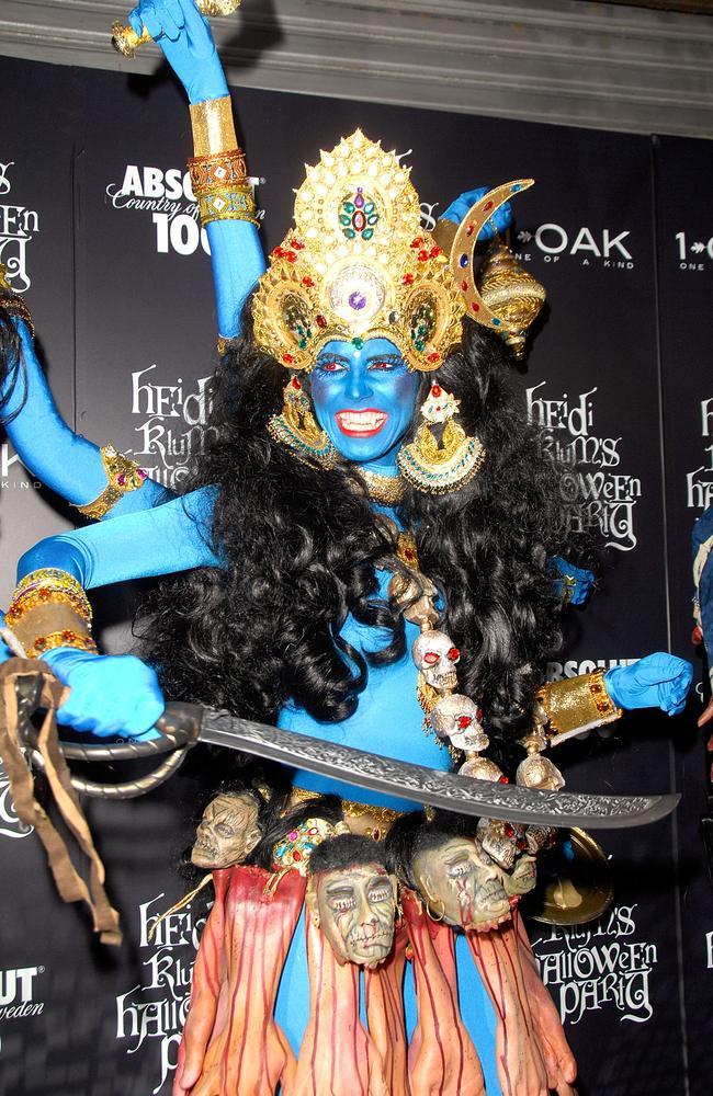 Model Heidi Klum dressed as Kali.