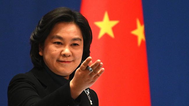 Chinese Foreign Ministry spokesperson Hua Chunying has been tweeting manically to justify China’s support for Russia, even as it murders thousands of Ukrainians. Picture: AFP