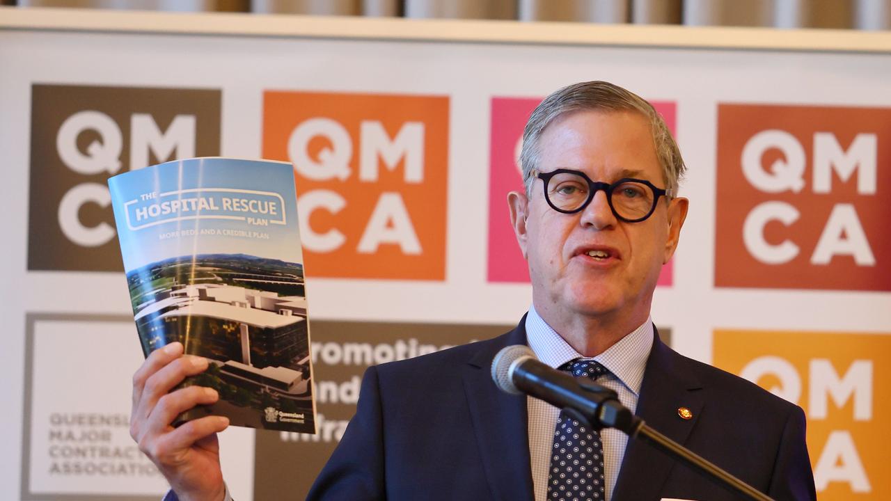 Queensland Health Minister Tim Nicholls during a health infrastructure event in Brisbane. Picture: Tertius Pickard