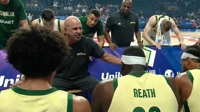 Coach Brian Goorjian tore his Boomers a new one.