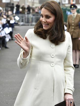 Kate attending a charity event during her pregnancy. Picture: Mega