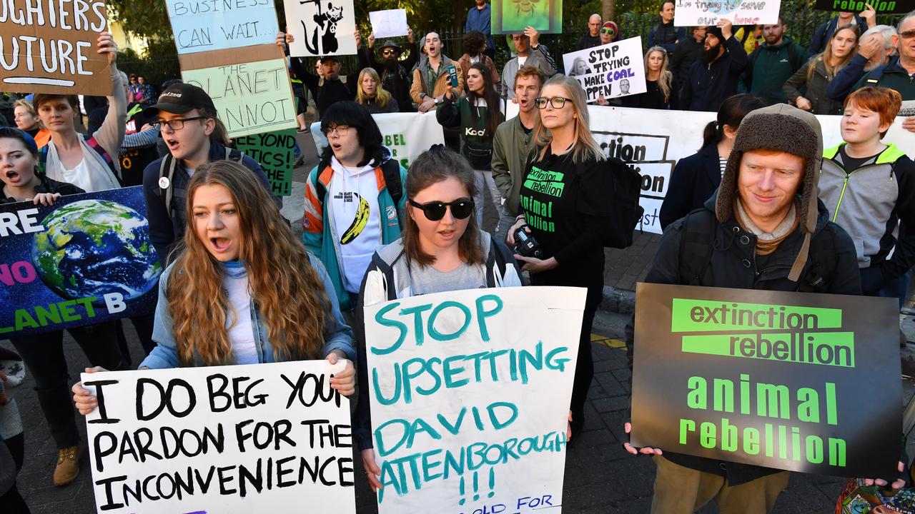 Climate change protesters are planning to shut down Brisbane's CBD. Picture: AAP Image/Darren England