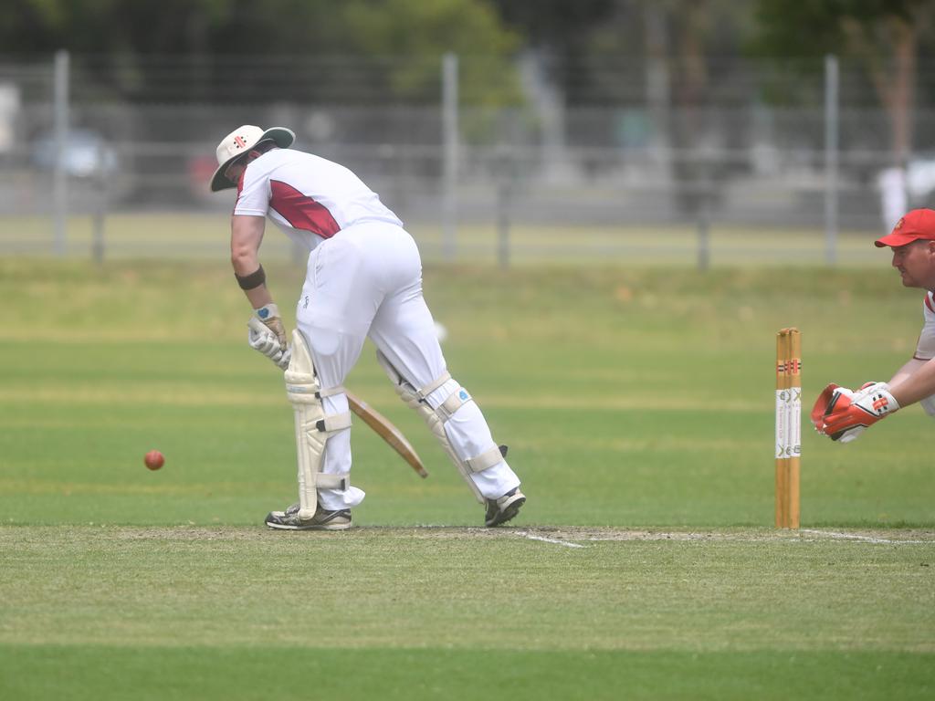 Jamie Firth digs a ball out for Brothers against Souths at McKittrick Park