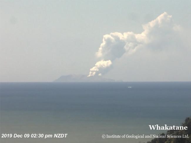 White Island active volcano – the eruption 2:30pm Picture: GeoNet