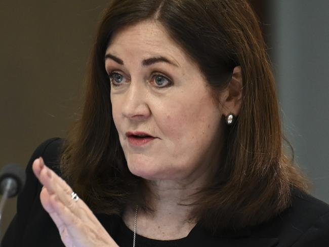 CANBERRA, AUSTRALIA, NewsWire Photos. FEBRUARY 15, 2024: Senator Sarah Henderson during the Education Senate Estimates at Parliament House in Canberra. Picture: NCA NewsWire / Martin Ollman