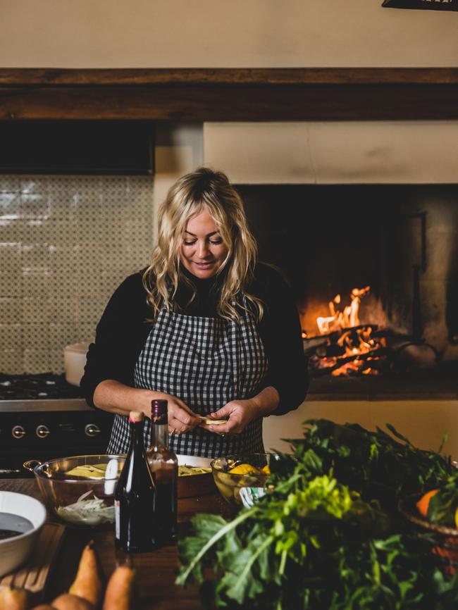 Conley in her kitchen. Picture: Nikki To.