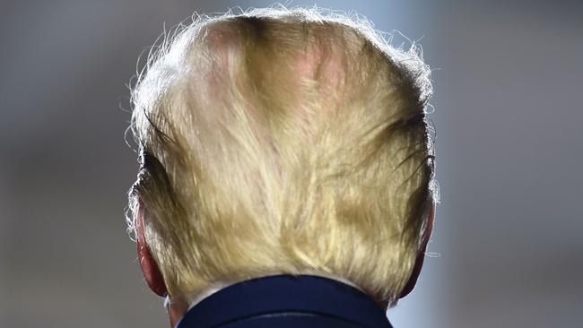 US President Donald Trump leaves after delivering his acceptance speech for the Republican Party nomination for re-election on Friday. Picture: Brendan Smialowski/AFP