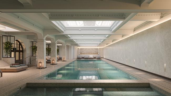 Capella Sydney’s indoor pool. Picture: Timothy Kaye