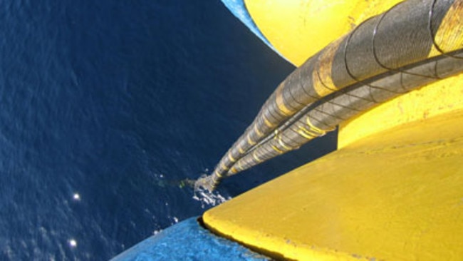 Basslink Cable being fed into Bass Strait