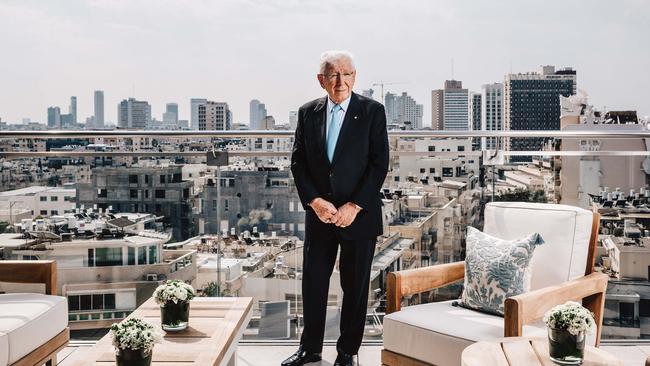 Frank Lowy in Tel Aviv. Picture: Yadid Levy.