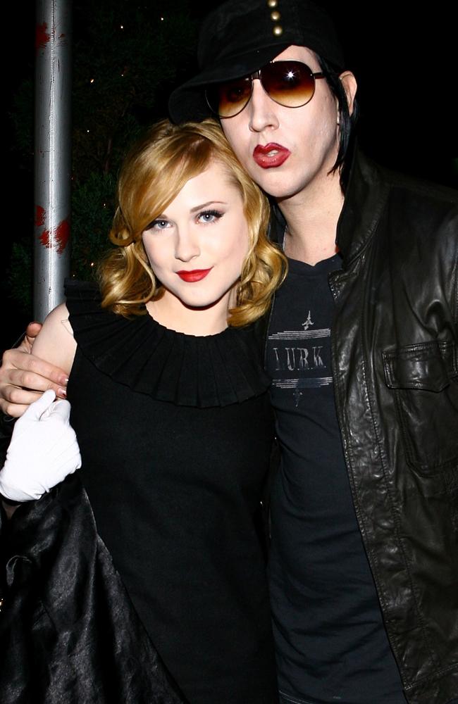 Evan Rachel Wood and Marilyn Manson pictured in 2007. Picture: Scott Wintrow/Getty Images