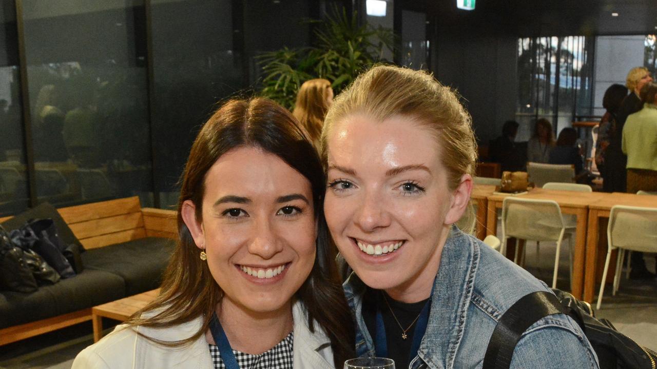 Rosanna Kingsun and Georgia Brown at Women in Media conference at Bond University, Robina. Pic: Regina King