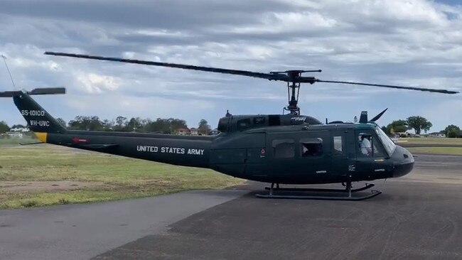 The restored Bell UH-1H helicopter crashed off waters in Anna Bay.